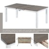7-Piece Retro Extendable Dining Table Set with 6 Upholstered Chairs – Solid Wood & Distressed Finish for Dining Room and Kitchen - 4 of 4