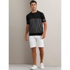 INSPIRE CHIC Men's Regular Fit Short Sleeves Button Down Collared Casual Knit Striped Polo Shirt - 2 of 4
