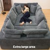 135.5" Striped Corduroy U-Shaped Modular Sectional Sofa with Reversible Chaise - 2 of 4