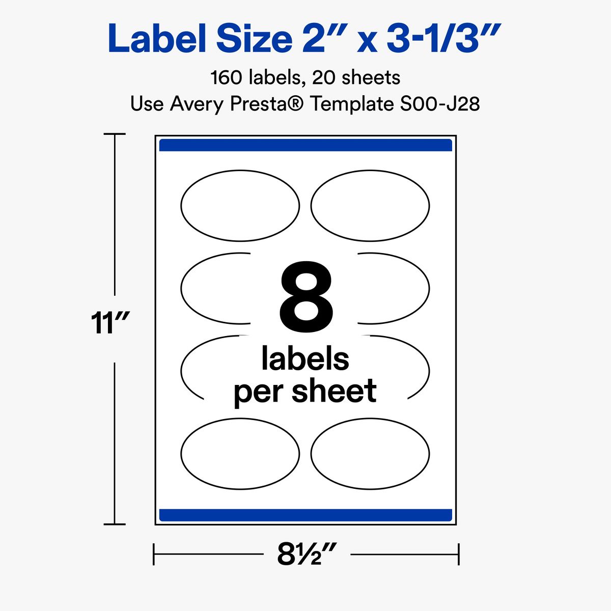 Avery® Labels, 2" x 3-1/3", Glossy, Gold Menorah Frame, 160 - thumbnail 5