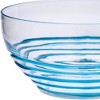 HomeRoots 10" Clear and Blue Swirl Acrylic Round Salad Bowl - 3 of 3