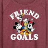 Women's - Disney - Friend Goals Lightweight French Terry Wide Neck Long Sleeve Shirt - 2 of 4
