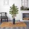 Nearly Natural 5-ft Bamboo Artificial Tree in Gray Cylinder Planter - 3 of 3