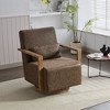 NixBex Modern Swivel Accent Chair with Solid Wood Armrests Comfy Chair Lounge Chair for Bedroom, Living Room, Office - 2 of 4