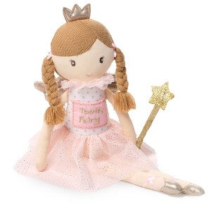 Bearington Pixie Soft Plush Tooth Fairy Ballerina Doll, 14 Inches, Pink - 1 of 4