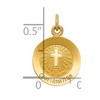 Black Bow Jewelry 14k Yellow Gold 12mm Confirmation Disc Charm - 4 of 4