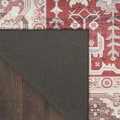 Red and Beige Persian-Inspired Flatweave 5' x 7' Area Rug