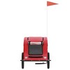 vidaXL Pet Bike Trailer Red Oxford Fabric and Iron - 4 of 4