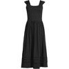 Lands' End Women's Slub Cap Sleeve Shirred Skirt Midi Dress - 3 of 4