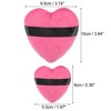 Unique Bargains Soft Heart Shape Puff Loose Powder Blender Beauty Makeup Tool Short Plush 4 Pcs - 4 of 4