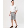Lars Amadeus Men's Summer Stripe Slim Fit Flat Front Chino Shorts - 4 of 4