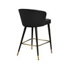 Meridian Furniture,Cassie Black Velvet Stool, Set of 2 - 2 of 4