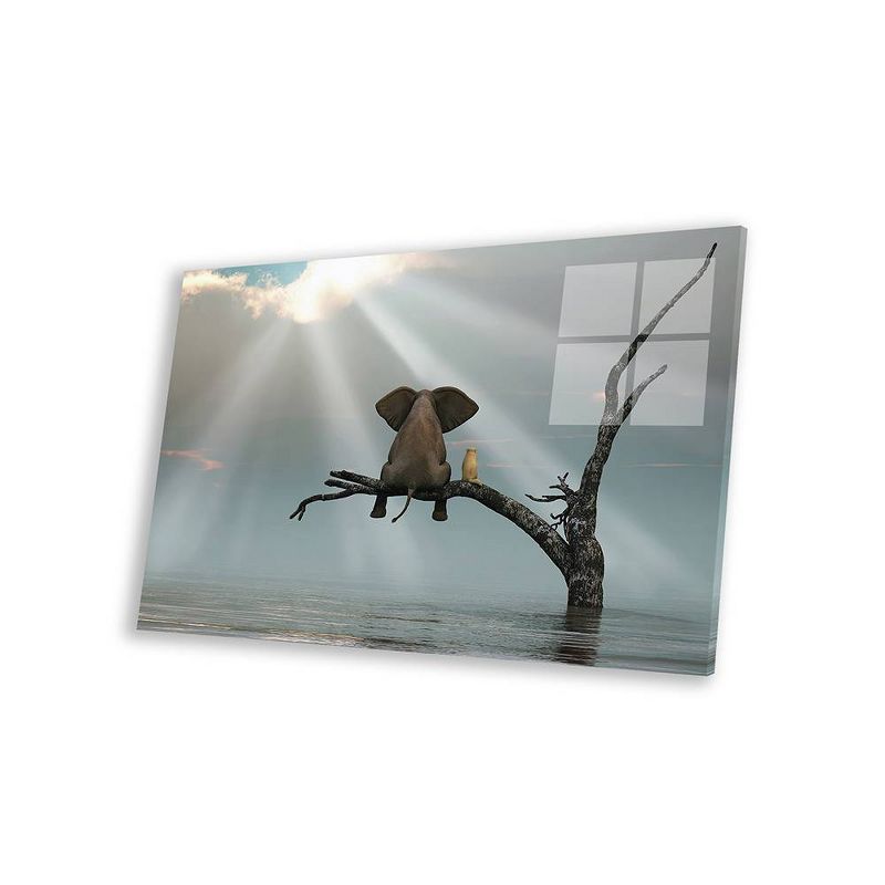 Elephant and Dog are Sitting an a Tree Print on Acrylic Glass by Mike Kiev - iCanvas, 2 of 5