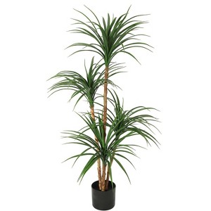 Artificial Dracaena Plants Indoor, Realistic Dracanea Tree Faux Tropical Floor Plants Adjustable Lifelike Faux Tree for Home Office Decor Outdoor - 1 of 4
