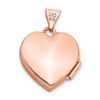Black Bow Jewelry 14k Rose Gold 15mm Scroll Heart Locket - 3 of 4