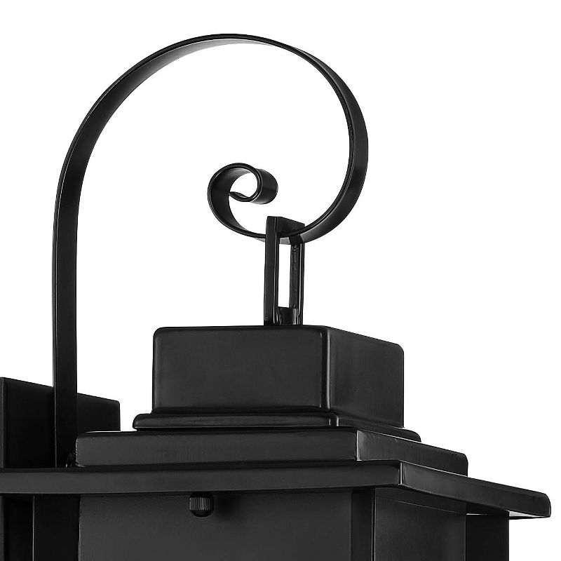 Franklin Iron Works Bransford Vintage Outdoor Wall Light Fixture Black 19" Clear Glass for Post Exterior Barn Deck House Porch Yard Patio Home Outside, 3 of 9