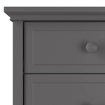 Cool Gray 3-Drawer Nursery Dresser with English Dovetail Construction