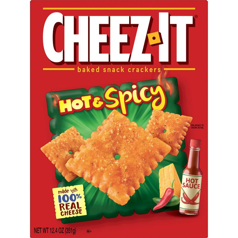 Cheez-It Hot & Spicy Baked Snack Crackers - 12.4oz, 3 of 7