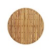 PAGED Patio Dining Table Wood Round Patio Table with Wood Tabletop and Black Metal Leg for Patio, Deck - 3 of 4