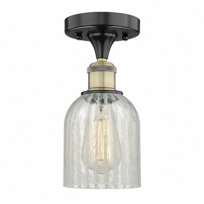 Caledonia - 1 Light Semi-Flush Mount In Industrial Style-9.75 Inches Tall and 5 Inches Wide
