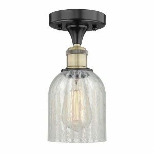 Caledonia - 1 Light Semi-Flush Mount In Industrial Style-9.75 Inches Tall and 5 Inches Wide - 1 of 1