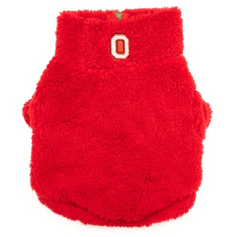 The License House Ohio State Buckeyes Block O Fleece Dog Quarter Zip ...