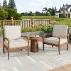 Christopher Knight Home Robbyn Outdoor Acacia Wood Club Chairs with Cushions - 2 of 4
