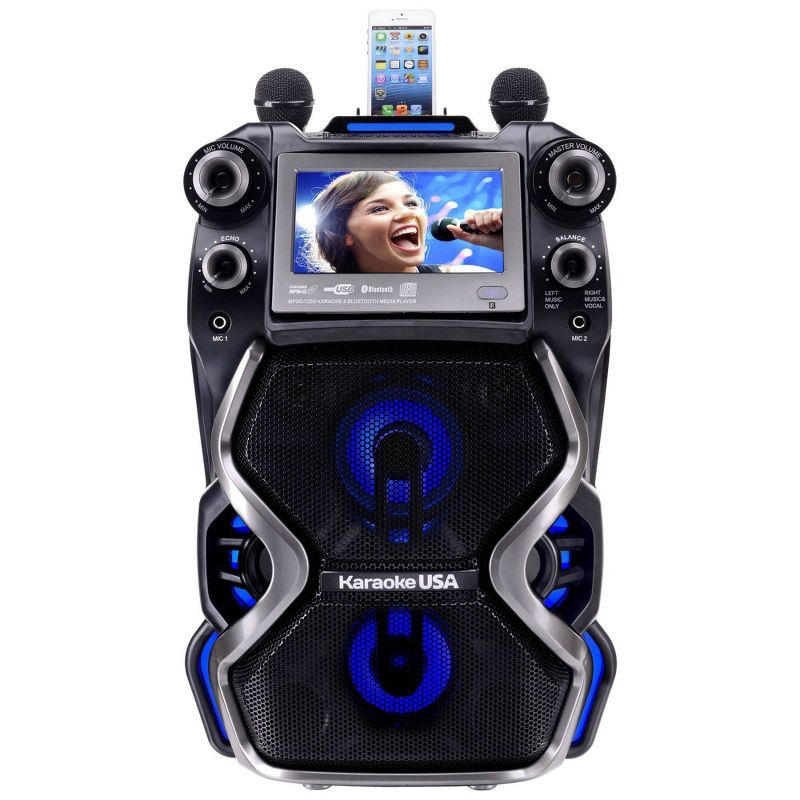 Karaoke USA Portable Professional Bluetooth CDG/MP3G Karaoke Machine (GF920), 1 of 17
