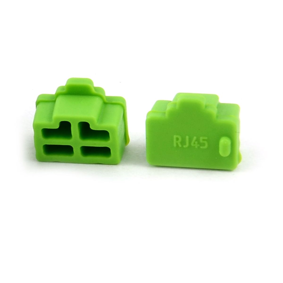 Unique Bargains Silicone Anti Dust Ethernet Port Quick Installation Cell Phone Combination Packs Green 10 Pcs - thumbnail 5