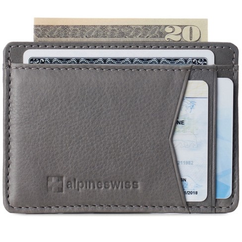 Alpine Swiss Rfid Minimalist Oliver Front Pocket Wallet For Men Leather ...