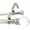 Urbanest Crystal Ball Flat Button 1-inch 5-8 inch Double Drapery Curtain Window Rod Set - 3 of 4