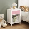 Whisen 26.77''H Wooden Nightstand with One Drawer One Shelf for Kids & Adults - 3 of 4