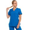 MediChic Women's Ruth 3-Pocket Multi Stitch V-Neck Scrub Top - 4 of 4