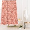 Deny Designs Jenean Morrison Floral Fair Shower Curtain Pink : Microfiber, Machine Washable, Non-Slip Backing - 2 of 3