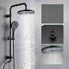 PROOX 3-Spray Round Wall Bar Shower Kit with Handheld Shower and Adjustable Slide Bar In Matte Black (Valve Not Included) - 4 of 4