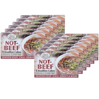 Edward & Sons Not Beef Natural Bouillon Cubes - Case of 12/3.1 oz