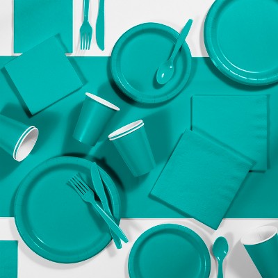  245pk Party Supplies Kit Teal 