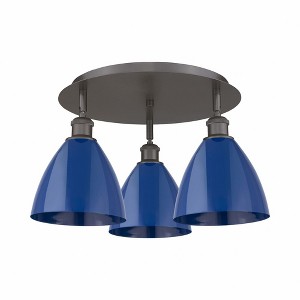 Ballston Dome - 3 Light Flush Mount In Industrial Style-10 Inches Tall and 19.25 Inches Wide - 1 of 1