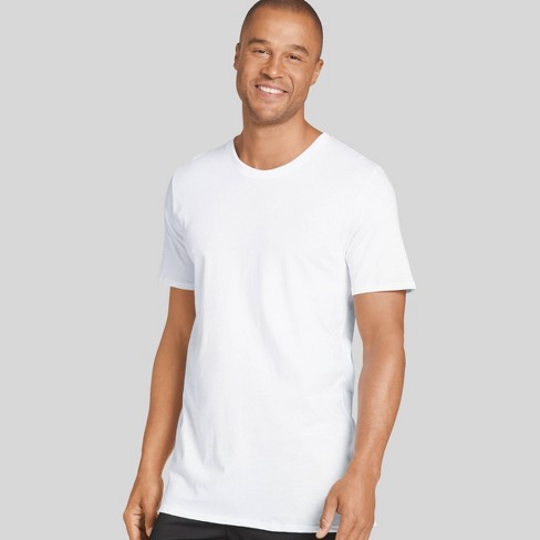 Men's white crew discount neck