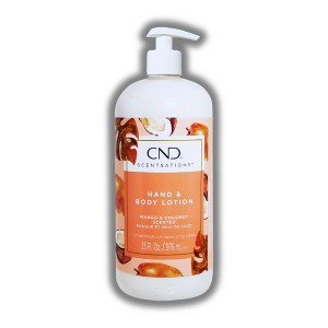 CND Scentsations Hand & Body Lotion ( Mango & Coconut ) 33 oz XXL LITER | Restore essential moisture with this hydrating lotion - 1 of 2