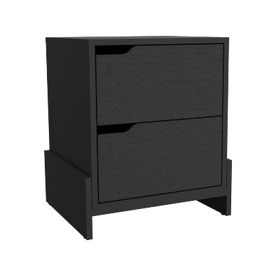 NicBex 17 inch Wide Nightstand with 2 Drawers,Side Table with Cutout Handles and Large Storage Space,Bedside Table for Bedroom,Living Room