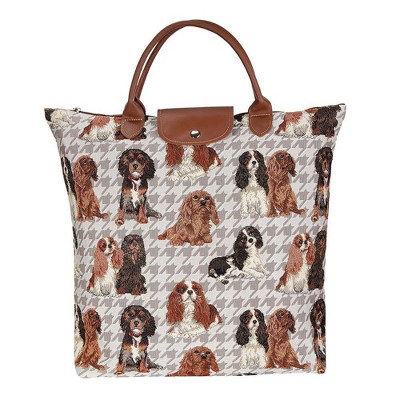 Signare USA King Charles Cavalier Spaniel Foldaway Grocery Bag