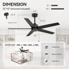 Airsurfer 52" Vintage Ceiling Fan with 5 Plywood Blades,3 Speed Reversible Motor Indoor Ceiling Fan for Livingroom - 3 of 4