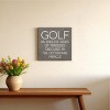 Slickblue Funny Golf Quote Wood Sign – Tragedies and Miracles – 7x7 Rustic Wall or Shelf Decor, Color Options - 2 of 3