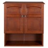 Martha 2 Door Wall Cabinet Brown - Elegant Home Fashions: Chrome-Plated, Adjustable Shelf, Wall Mounted Storage - 2 of 4