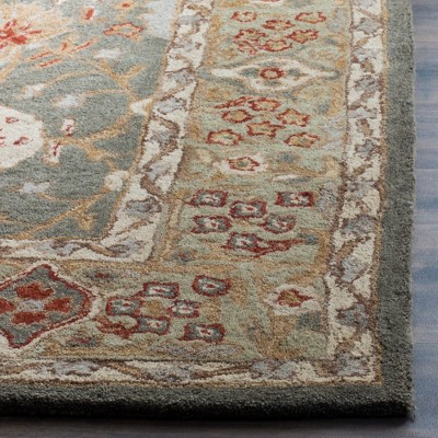 Anatolia Sage and Ivory Hand Tufted Wool Area Rug
