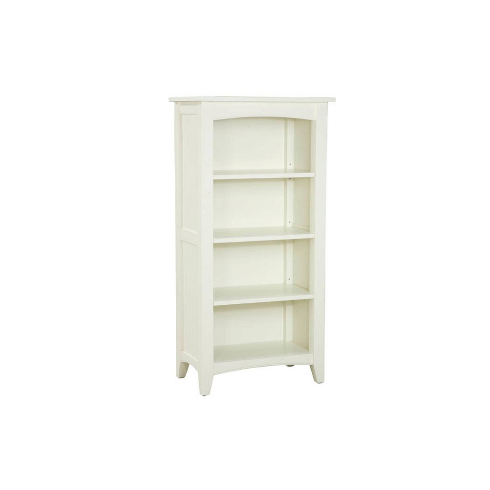 Photos - Wall Shelf 48" Shaker Cottage 4 Shelf Bookcase Ivory - Alaterre Furniture