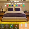 AMERLIFE Floating Bed Frame with LED Lights, No Box Spring Needed, Noise-Free - 3 of 4