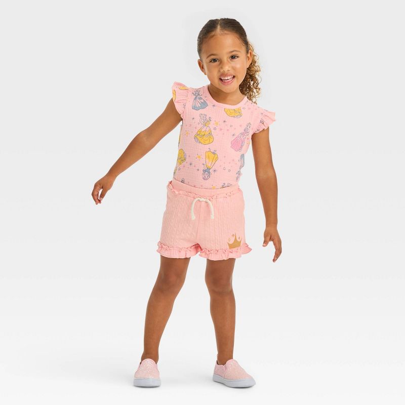 Toddler Girls&#39; Disney Princess Top and Bottom Set - Pink, 3 of 6