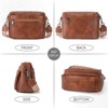 Crossbody Bags for Women Trendy,Leather Crossbody Purses Embossed Design,Multi Pocket Lightweight Shoulder Handbag (01-Brown) - 2 of 4